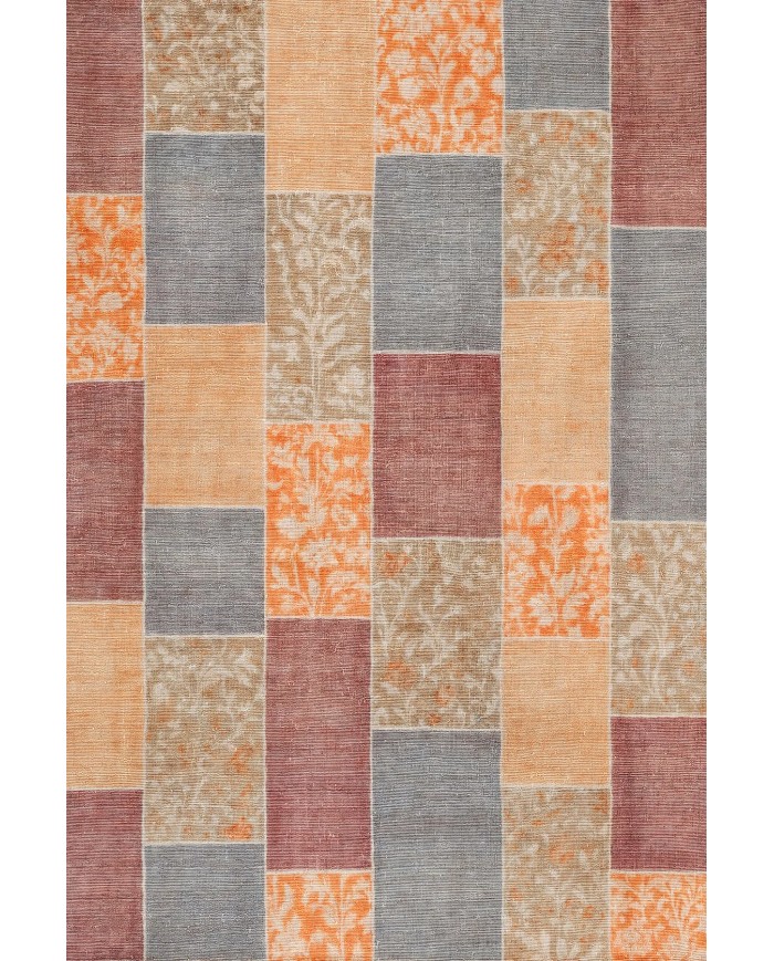 Asene Patchwork Şönil Doğal Pamuk Tabanlı Salon Halısı Kaymaz Antibakteriyel Yıkanabilir Çevre Dostu