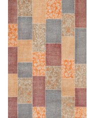 Asene Patchwork Şönil Doğal Pamuk Tabanlı Salon Halısı Kaymaz Antibakteriyel Yıkanabilir Çevre Dostu