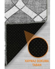 Bempa Modern Şönil Doğal Pamuk Tabanlı Salon Halısı Kaymaz Antibakteriyel Yıkanabilir Çevre Dostu