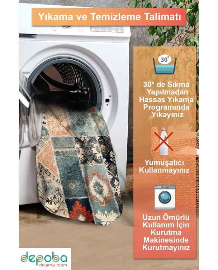 Saude Şönil Doğal Pamuk Tabanlı Salon Halısı Kaymaz Antibakteriyel Yıkanabilir Çevre, Hayvan Dostu