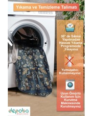 Rehan Vintage Şönil Doğal Pamuk Tabanlı Salon Halısı Kaymaz Antibakteriyel Yıkanabilir Çevre Dostu