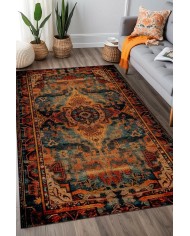 Parem Vintage Şönil Doğal Pamuk Tabanlı Salon Halısı Kaymaz Antibakteriyel Yıkanabilir Çevre Dostu