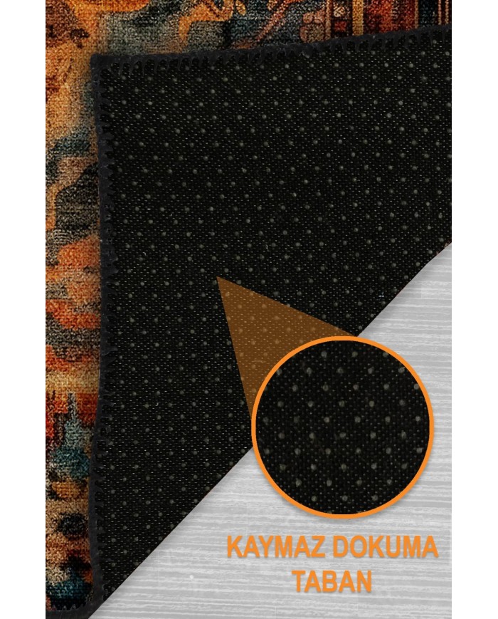 Parem Vintage Şönil Doğal Pamuk Tabanlı Salon Halısı Kaymaz Antibakteriyel Yıkanabilir Çevre Dostu