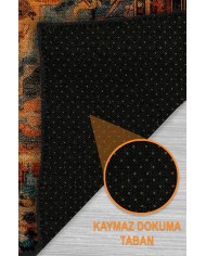 Parem Vintage Şönil Doğal Pamuk Tabanlı Salon Halısı Kaymaz Antibakteriyel Yıkanabilir Çevre Dostu