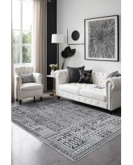 Konsa Vintage Şönil Doğal Pamuk Tabanlı Salon Halısı Kaymaz Antibakteriyel Yıkanabilir Çevre Dostu