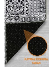 Konsa Vintage Şönil Doğal Pamuk Tabanlı Salon Halısı Kaymaz Antibakteriyel Yıkanabilir Çevre Dostu