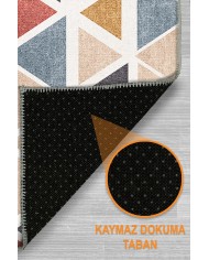 Beyore Modern Şönil Doğal Pamuk Tabanlı Salon Halısı Kaymaz Antibakteriyel Yıkanabilir Çevre Dostu