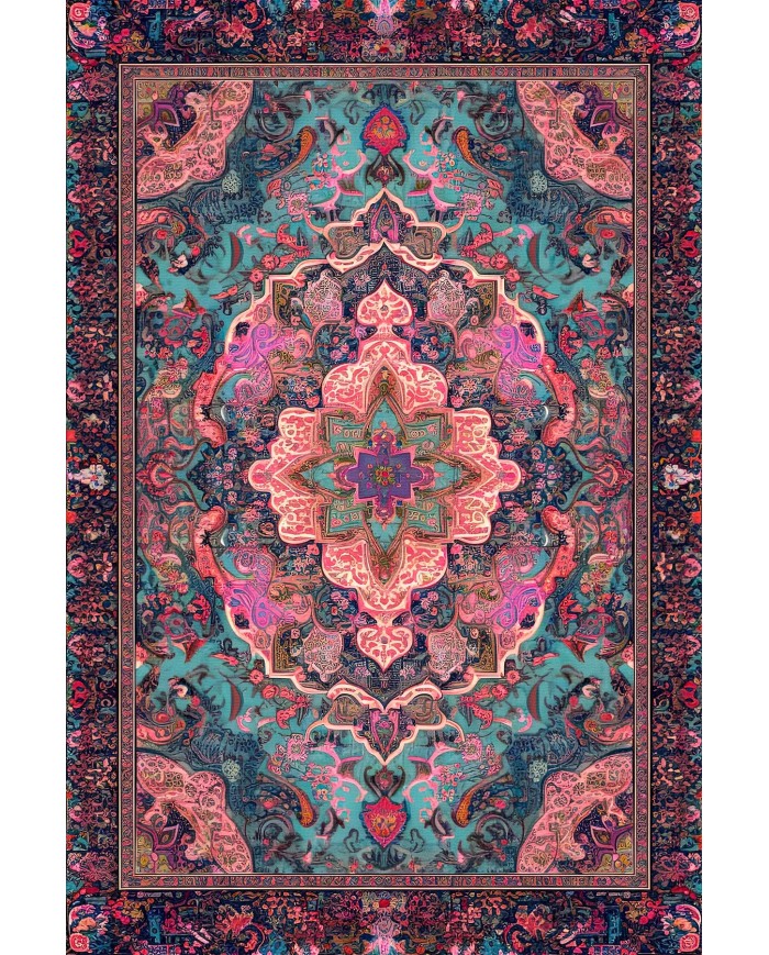 Empar Vintage Şönil Doğal Pamuk Tabanlı Salon Halısı Kaymaz Antibakteriyel Yıkanabilir Çevre Dostu