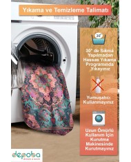 Empar Vintage Şönil Doğal Pamuk Tabanlı Salon Halısı Kaymaz Antibakteriyel Yıkanabilir Çevre Dostu