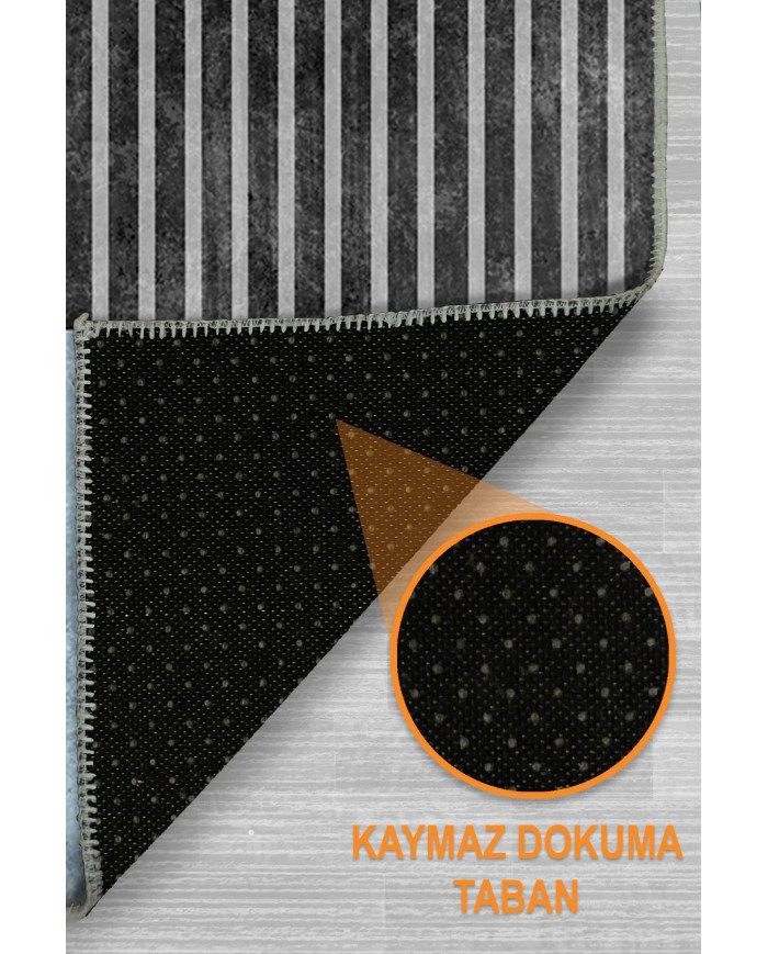 Kamre Modern Şönil Doğal Pamuk Tabanlı Salon Halısı Kaymaz Antibakteriyel Yıkanabilir Çevre Dostu