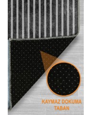 Kamre Modern Şönil Doğal Pamuk Tabanlı Salon Halısı Kaymaz Antibakteriyel Yıkanabilir Çevre Dostu