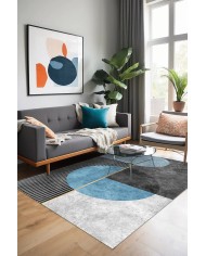 Kamre Modern Şönil Doğal Pamuk Tabanlı Salon Halısı Kaymaz Antibakteriyel Yıkanabilir Çevre Dostu