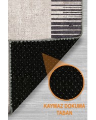 Loban Modern Şönil Doğal Pamuk Tabanlı Salon Halısı Kaymaz Antibakteriyel Yıkanabilir Çevre Dostu