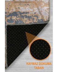 Pedus Abstract Şönil Doğal Pamuk Tabanlı Salon Halısı Kaymaz Antibakteriyel Yıkanabilir Çevre Dostu