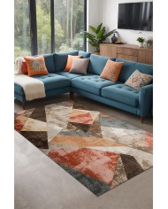 Penko Modern Şönil Doğal Pamuk Tabanlı Salon Halısı Kaymaz Antibakteriyel Yıkanabilir Çevre Dostu