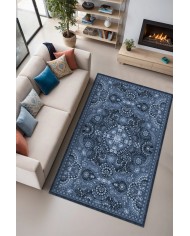 Solay Vintage Şönil Doğal Pamuk Tabanlı Salon Halısı Kaymaz Antibakteriyel Yıkanabilir Çevre Dostu