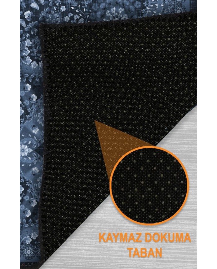 Solay Vintage Şönil Doğal Pamuk Tabanlı Salon Halısı Kaymaz Antibakteriyel Yıkanabilir Çevre Dostu