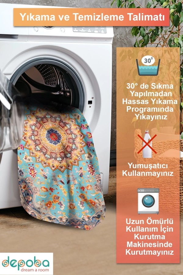 Ural Vintage Şönil Doğal Pamuk Tabanlı Salon Halısı Kaymaz Antibakteriyel Yıkanabilir Çevre Dostu Ural Vintage Şönil Doğal Pamuk Tabanlı Salon Halısı Kaymaz Antibakteriyel Yıkanabilir Çevre Dostu