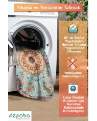 Ural Vintage Şönil Doğal Pamuk Tabanlı Salon Halısı Kaymaz Antibakteriyel Yıkanabilir Çevre Dostu