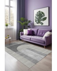 Veryan Modern Şönil Doğal Pamuk Tabanlı Salon Halısı Kaymaz Antibakteriyel Yıkanabilir Çevre Dostu