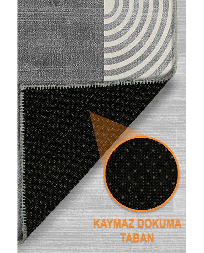 Veryan Modern Şönil Doğal Pamuk Tabanlı Salon Halısı Kaymaz Antibakteriyel Yıkanabilir Çevre Dostu