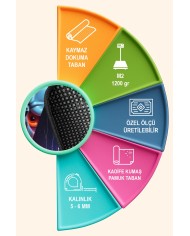 Fred Oyuncu Odası Halısı Kadife Kaymaz Pamuk Tabanlı Yıkanabilir Antibakteriyel Gamer