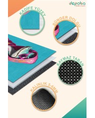 Velma Oyuncu Odası Halısı Kadife Kaymaz Pamuk Tabanlı Yıkanabilir Antibakteriyel Gamer