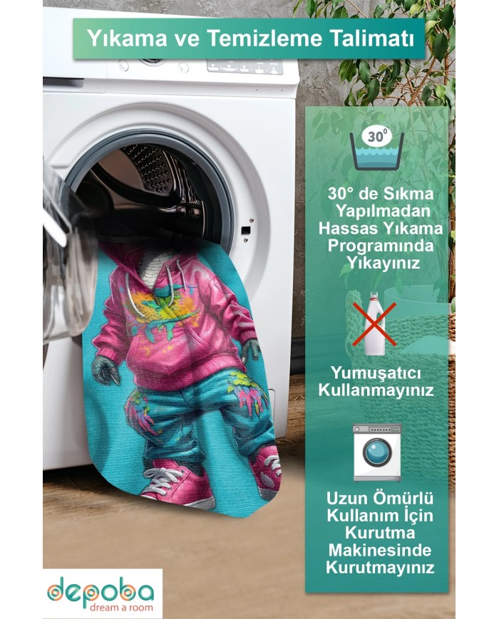 Velma Oyuncu Odası Halısı Kadife Kaymaz Pamuk Tabanlı Yıkanabilir Antibakteriyel Gamer