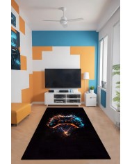 Patrick Oyuncu Odası Halısı Kadife Kaymaz Pamuk Tabanlı Yıkanabilir Antibakteriyel Gamer