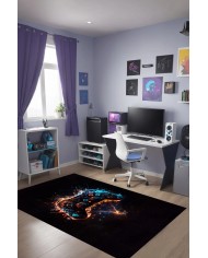 Patrick Oyuncu Odası Halısı Kadife Kaymaz Pamuk Tabanlı Yıkanabilir Antibakteriyel Gamer