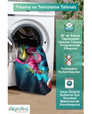 Merid Oyuncu Odası Halısı Kadife Kaymaz Pamuk Tabanlı Yıkanabilir Antibakteriyel Gamer