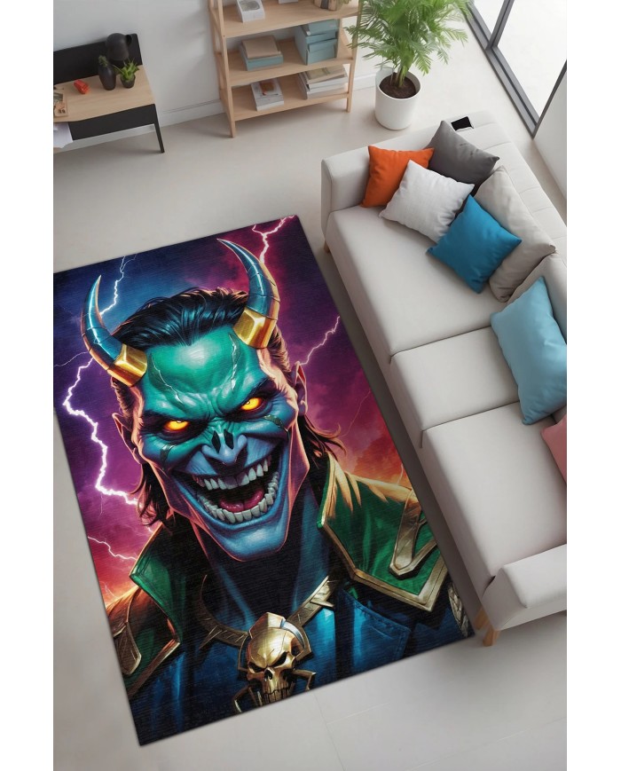 Hetra Oyuncu Odası Halısı Kadife Kaymaz Pamuk Tabanlı Yıkanabilir Antibakteriyel Gamer