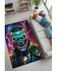 Hetra Oyuncu Odası Halısı Kadife Kaymaz Pamuk Tabanlı Yıkanabilir Antibakteriyel Gamer