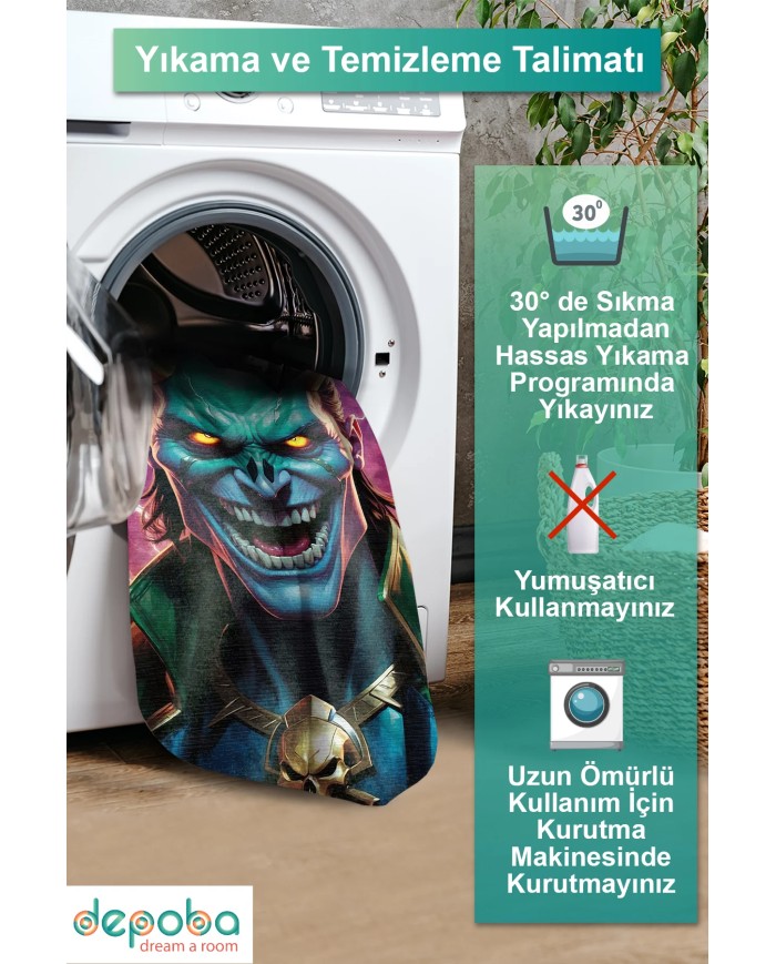 Hetra Oyuncu Odası Halısı Kadife Kaymaz Pamuk Tabanlı Yıkanabilir Antibakteriyel Gamer