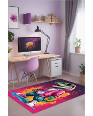 Croc Oyuncu Odası Halısı Şönil Kaymaz Pamuk Tabanlı Yıkanabilir Antibakteriyel Gamer, Gaming Halısı