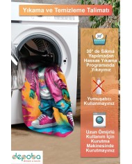 Croc Oyuncu Odası Halısı Şönil Kaymaz Pamuk Tabanlı Yıkanabilir Antibakteriyel Gamer, Gaming Halısı