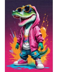 Croc Oyuncu Odası Halısı Şönil Kaymaz Pamuk Tabanlı Yıkanabilir Antibakteriyel Gamer, Gaming Halısı