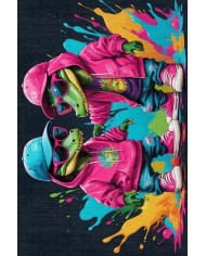 Cromse Oyuncu Odası Halısı Şönil Kaymaz Pamuk Tabanlı Yıkanabilir Antibakteriyel Gamer, Gaming Halısı