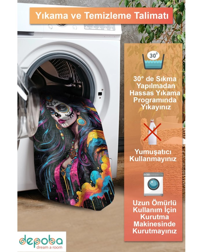 Denim Oyuncu Odası Halısı Şönil Kaymaz Pamuk Tabanlı Yıkanabilir Antibakteriyel Gamer, Gaming Halısı