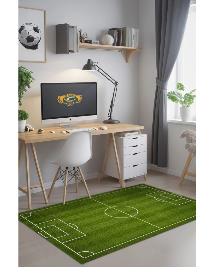 Field Oyuncu Odası Halısı Şönil Kaymaz Pamuk Tabanlı Yıkanabilir Antibakteriyel Gamer, Gaming Halısı