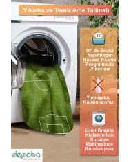 Field Oyuncu Odası Halısı Şönil Kaymaz Pamuk Tabanlı Yıkanabilir Antibakteriyel Gamer, Gaming Halısı