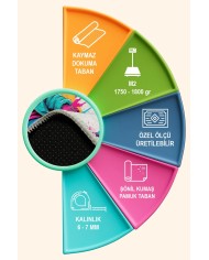 Gufi Oyuncu Odası Halısı Şönil Kaymaz Pamuk Tabanlı Yıkanabilir Antibakteriyel Gamer, Gaming Halısı