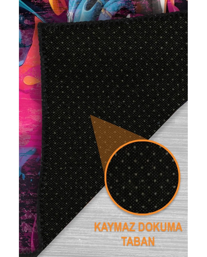 Honta Oyuncu Odası Halısı Şönil Kaymaz Pamuk Tabanlı Yıkanabilir Antibakteriyel Gamer, Gaming Halısı