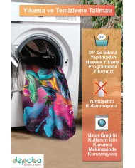 Honta Oyuncu Odası Halısı Şönil Kaymaz Pamuk Tabanlı Yıkanabilir Antibakteriyel Gamer, Gaming Halısı