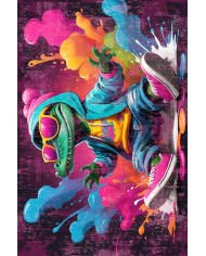 Honta Oyuncu Odası Halısı Şönil Kaymaz Pamuk Tabanlı Yıkanabilir Antibakteriyel Gamer, Gaming Halısı