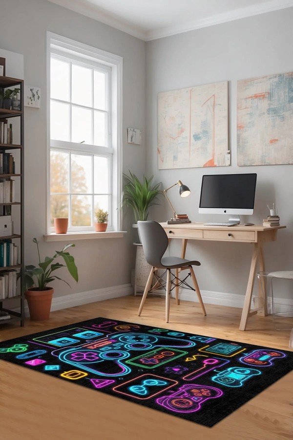 Space Oyuncu Odası Halısı Şönil Kaymaz Pamuk Tabanlı Yıkanabilir Antibakteriyel Gamer, Gaming Halısı Space Oyuncu Odası Halısı Şönil Kaymaz Pamuk Tabanlı Yıkanabilir Antibakteriyel Gamer, Gaming Halısı