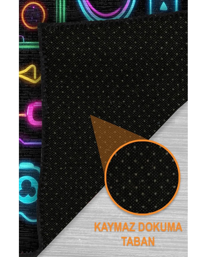 Space Oyuncu Odası Halısı Şönil Kaymaz Pamuk Tabanlı Yıkanabilir Antibakteriyel Gamer, Gaming Halısı