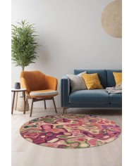 Agnes Şönil Yıkanabilir Kaymaz Pamuk Tabanlı Antibakteriyel Yuvarlak Halı