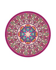 Alberta Şönil Yıkanabilir Kaymaz Pamuk Tabanlı Antibakteriyel Yuvarlak Halı