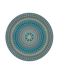 Cara Şönil Yıkanabilir Kaymaz Pamuk Tabanlı Antibakteriyel Yuvarlak Halı